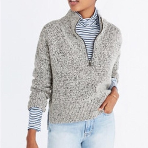 Madewell Sweaters - Madewell 1/2 Zip Sweater H1150 Chunky XXS
